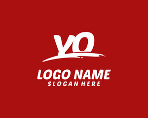YO Initial with splash logo vector