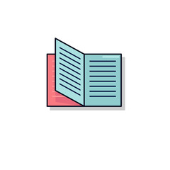 Fototapeta na wymiar open book icon illustration isolated vector sign symbol logo on white background