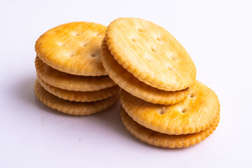 cracker on white background