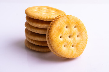 cracker on white background