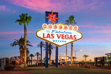 Rolgordijnen Het Welcome to Fabulous Las Vegas-bord in Las Vegas, Nevada, VS © f11photo