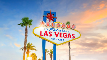 The Welcome to Fabulous Las Vegas sign in Las Vegas, Nevada USA