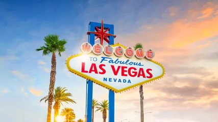 Fototapete Rund Das Welcome to Fabulous Las Vegas-Schild in Las Vegas, Nevada, USA © f11photo