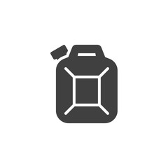 Fuel canister vector icon. filled flat sign for mobile concept and web design. Jerrycan Canister glyph icon. Symbol, logo illustration. Vector graphics