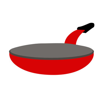 recommend clip art: Red Frying Pan - Cartoon Vector Image