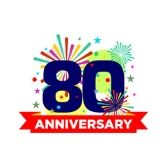 Obraz premium Anniversary Modern Stamp Seal for Birthday Wedding Party