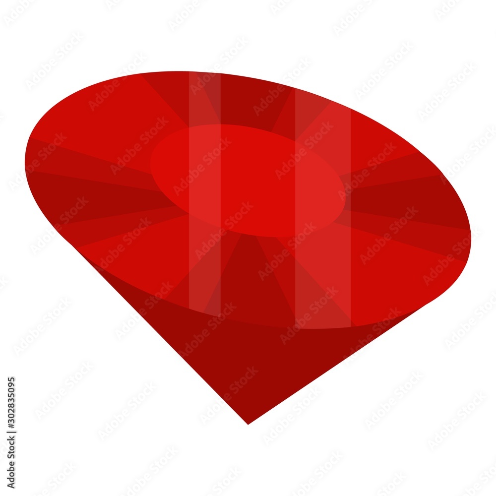 Poster vintage red ruby icon. isometric of vintage red ruby vector icon for web design isolated on white ba