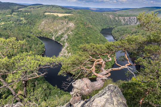viewpoint Mai, Stechovice dam on Moldau river, Central Bohemia, Czech republic