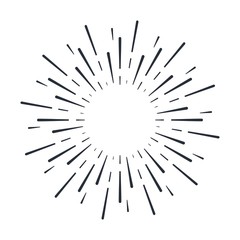 Obraz premium Sparks. Salute. Vector linear icon on a white background.