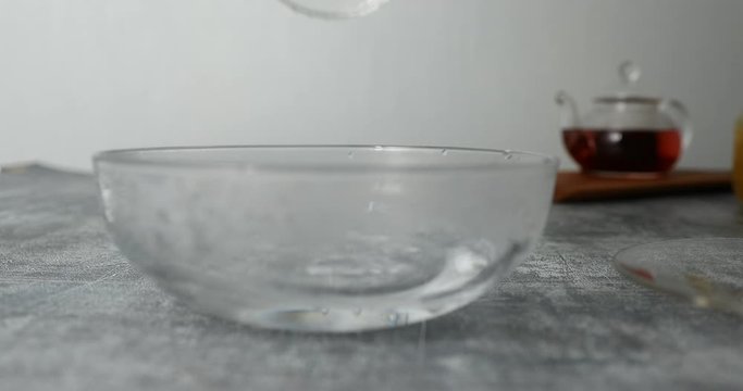 Heating glass cup for making tea