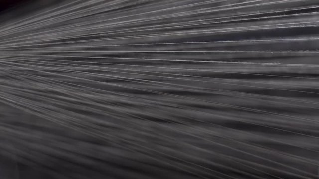 Cotton Being Warped In A Textile Factory, Weaving Machine.