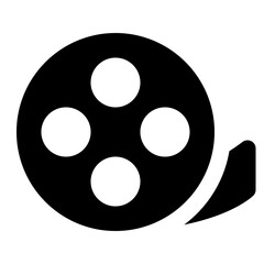 Roll Movie Glyph Icon Vector