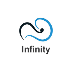 Infinity logo design inspiration vector illustration template icon