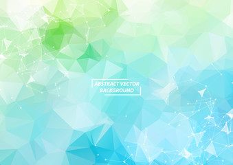 Abstract Colorful Geometric Polygonal background molecule and communication. Connected lines with dots. Concept of the science, chemistry, biology, medicine, technology.