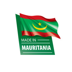 Mauritania flag, vector illustration on a white background