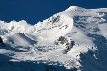 Gipfel des Mont Blanc von der Aguille de Midi. Chamonix. Frankreich