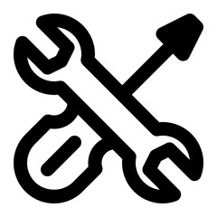 Screwdriver Line Icon Vector