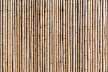 Natural dry grunge bamboo fence background