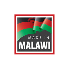 Malawi flag, vector illustration on a white background