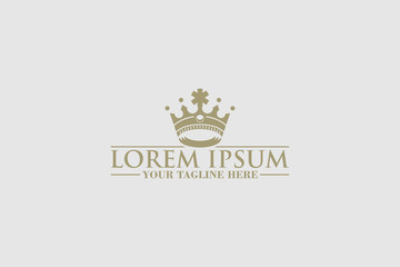 modern and classy crown logo design vector logo template