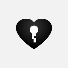 Keyhole icon vector sign