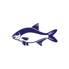 salmon fish logo. fish fishing emblem for sport club.