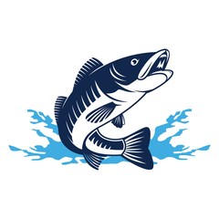 salmon fish logo. fish fishing emblem for sport club.