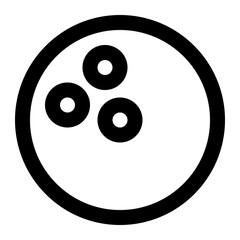 bowling ball outline icon vector