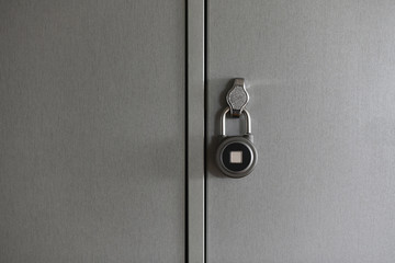 hacked smart biometric fingerprint padlock on locker