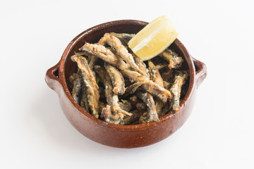 Sardines fried (typical spanish tapa), pescaito frito