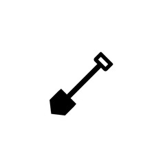 shovel icon. vector flat illustration