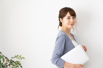 Naklejka premium 女性 カジュアルビジネス