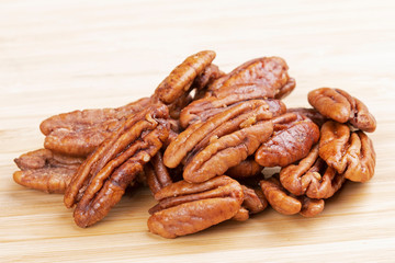 Close up of delicious pecan nuts, the perfect snack food