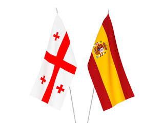 Spain and Georgia flags