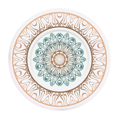 relaxing decorative symbol. vector illustration. floral magic circle