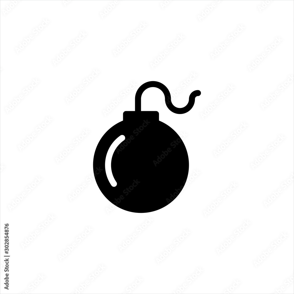 Canvas Prints bomb icon in trendy flat style isolated on grey background. bomb icon page symbol for your web site 
