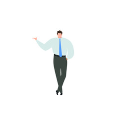 Vector man pose isolated character, business illustration, people standing