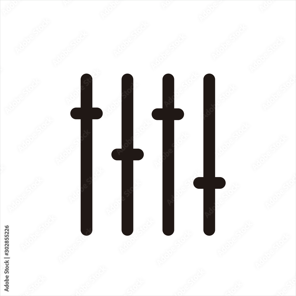Poster equalizer icon in trendy flat style isolated on background. equalizer icon page symbol for your web 