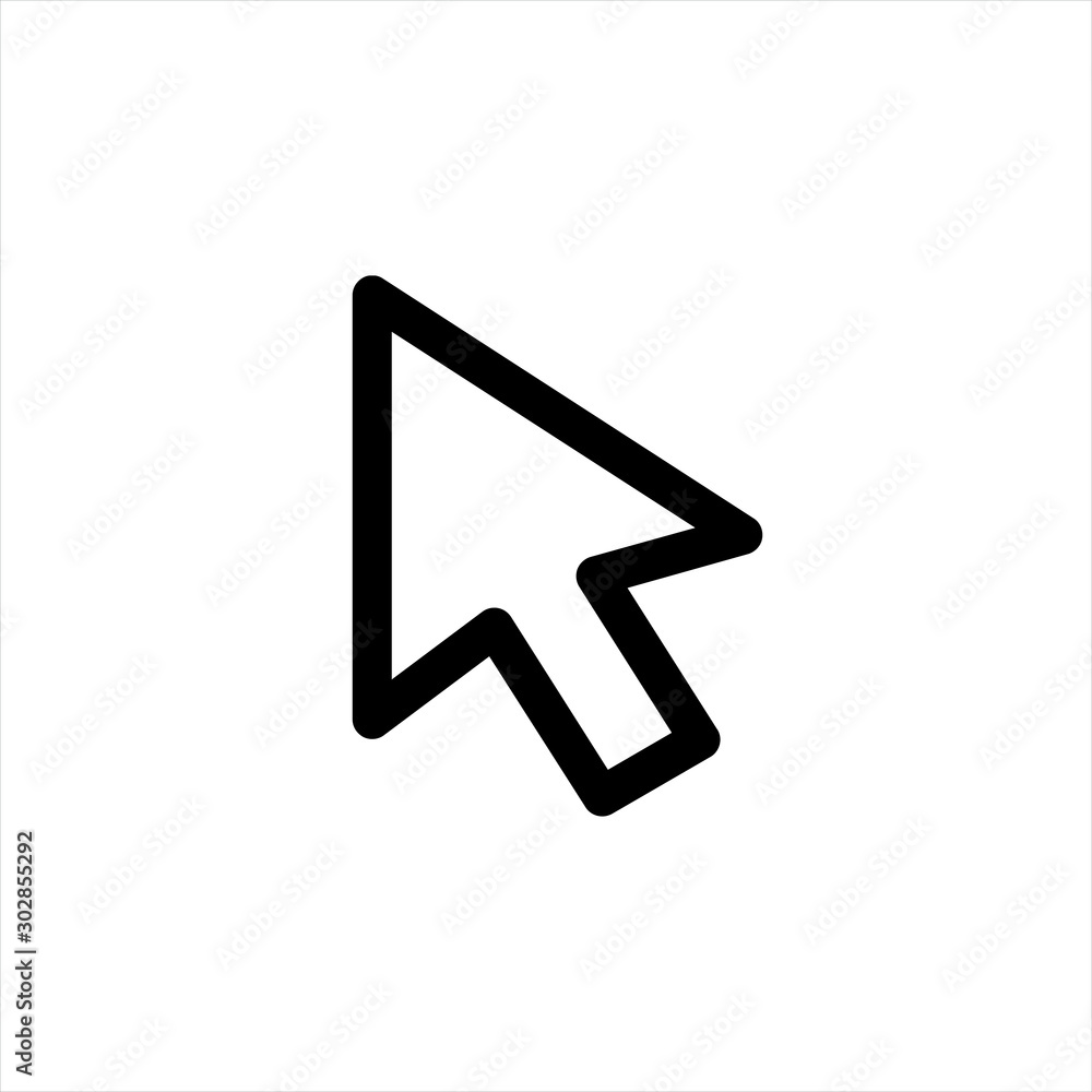 Poster line cursor icon in trendy flat style isolated on background. line cursor icon page symbol for your 