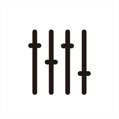 Equalizer icon in trendy flat style isolated on background. Equalizer icon page symbol for your web site design Equalizer icon logo, app, UI. Equalizer icon Vector illustration, EPS10.