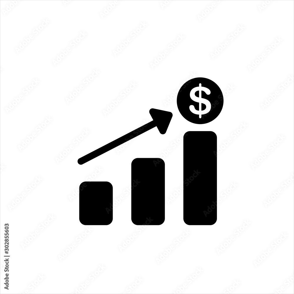 Poster pictograph of graph - vector icon pictograph of graph icon vector