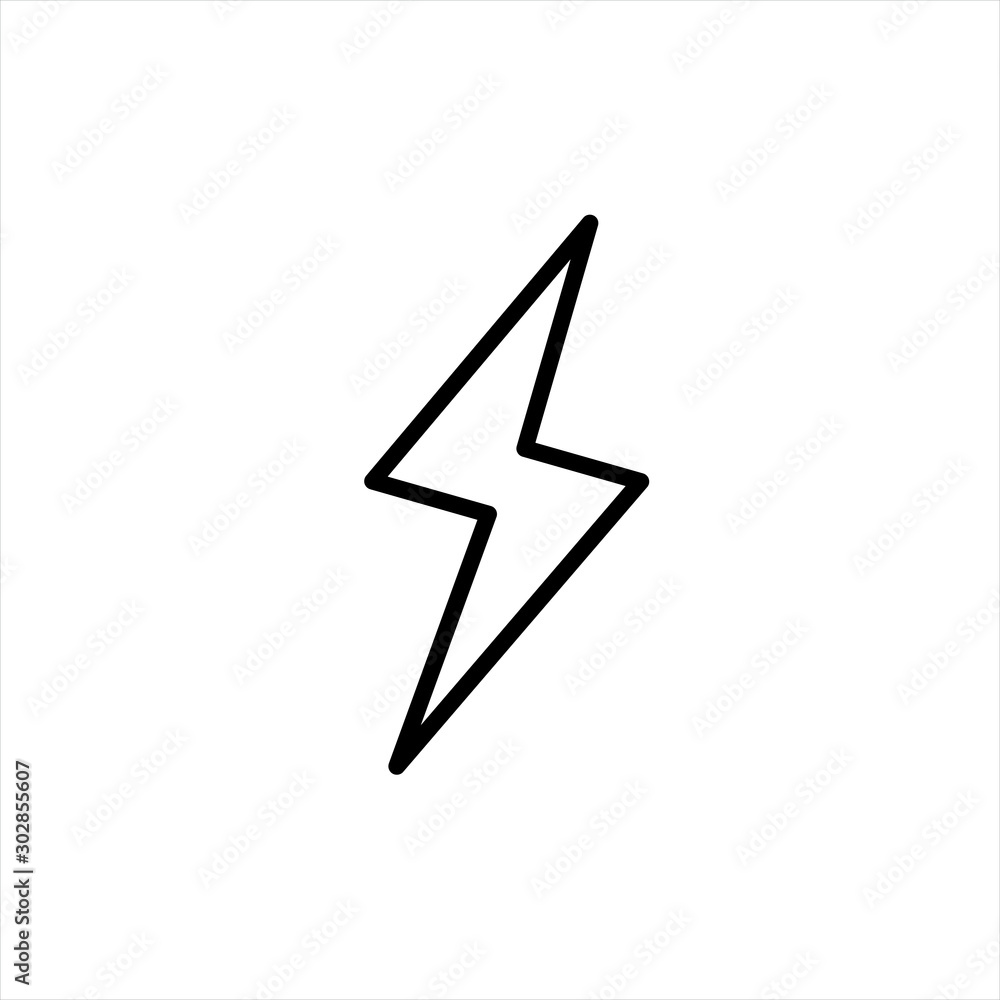 Poster thunder icon in trendy flat style isolated on background. thunder icon page symbol for your web site