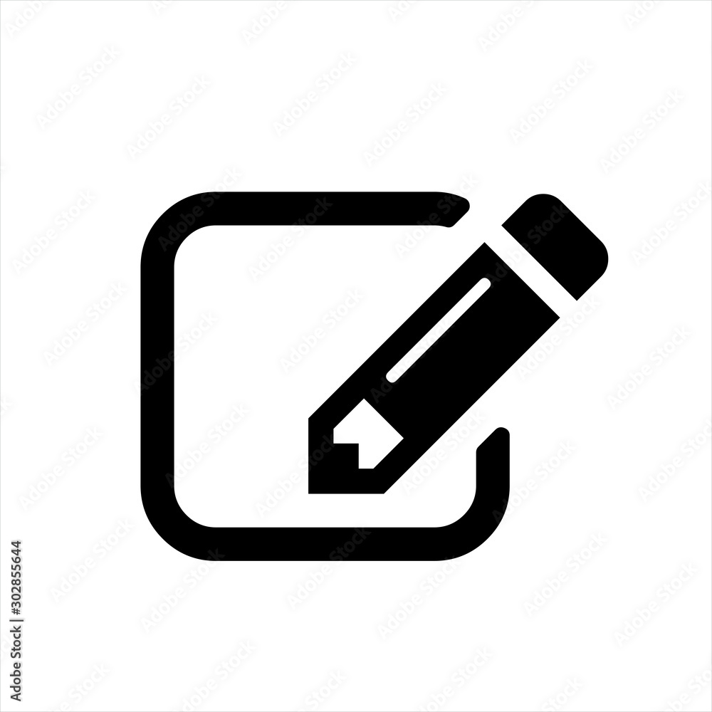 Poster notepad icon in trendy flat style isolated on background. notepad icon page symbol for your web site