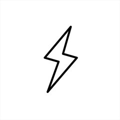 Thunder icon in trendy flat style isolated on background. Thunder icon page symbol for your web site design Thunder icon logo, app, UI. Thunder iconVector illustration, EPS10.