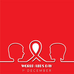 Illustration of World Aids Day greeting- 1 December