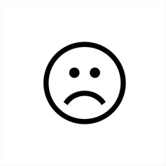 Sad icon in trendy flat style isolated on background. Sad icon page symbol for your web site design Sad icon logo, app, UI. Sad icon Vector illustration, EPS10.