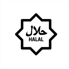 Halal icon in trendy flat style isolated on background. Halal icon page symbol for your web site design Halal icon logo, app, UI. Halal icon Vector illustration, EPS10.