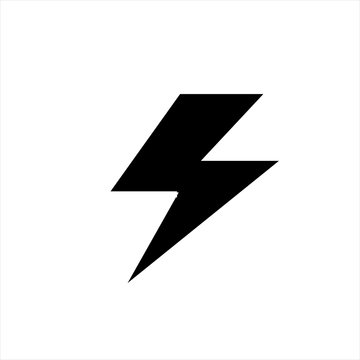 lightning bolt icon in trendy flat style