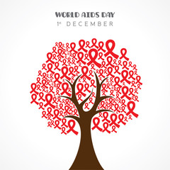 Illustration of World Aids Day greeting- 1 December