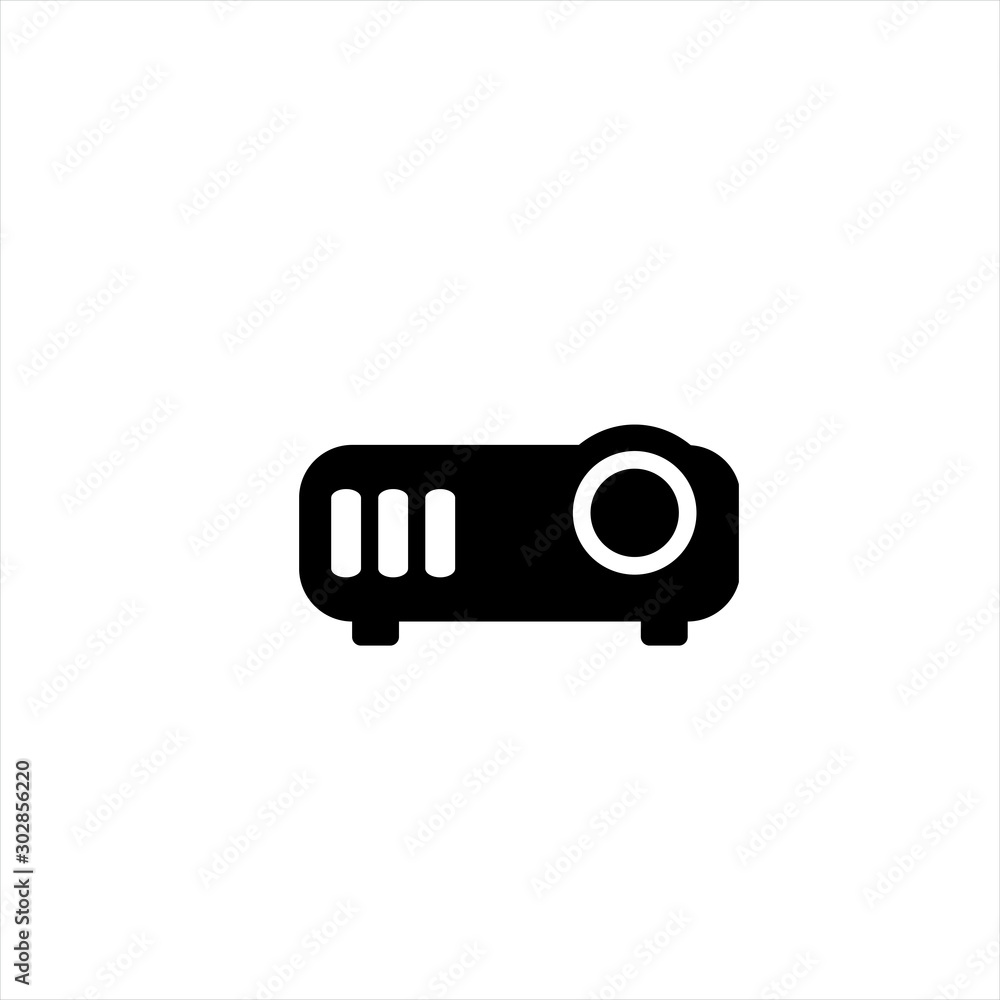 Poster projector icon in trendy flat style isolated on background. projector icon page symbol for your web 